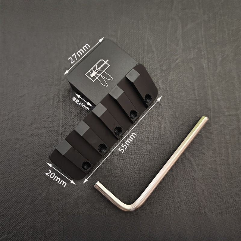 45 Degree Adjustable Rail 20mm Base 55mm